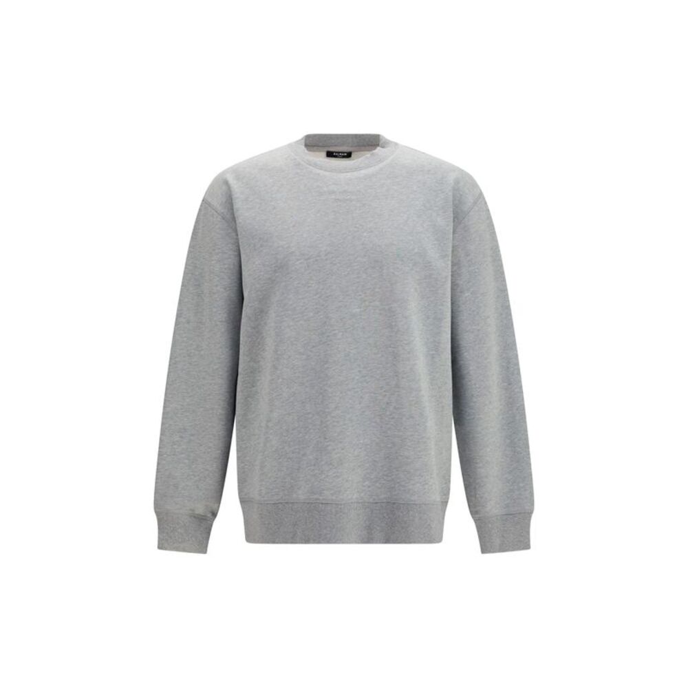 Balmain Men Embroidered Logo Crewneck Sweatshirt